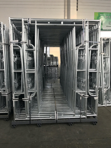 Galvanized walk through scaffolding frame