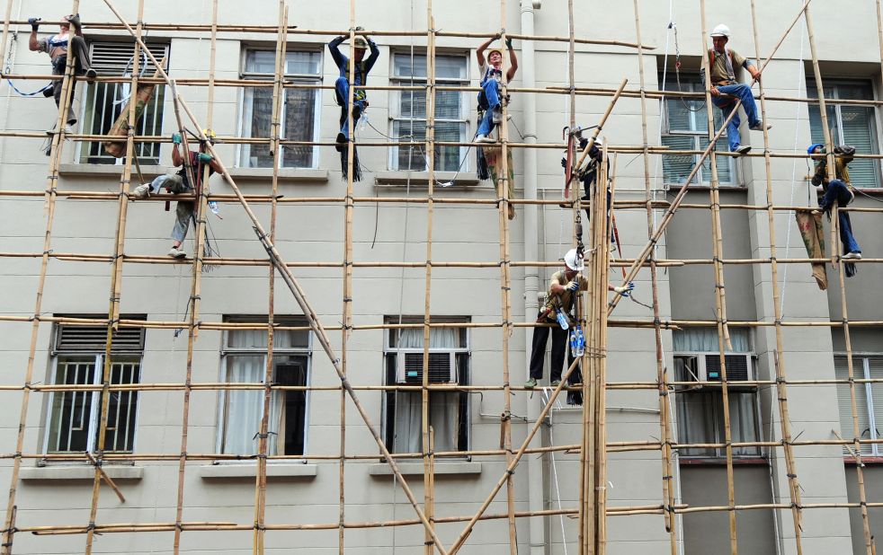 bamboo scaffolding