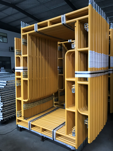 Scaffolding walk through frame