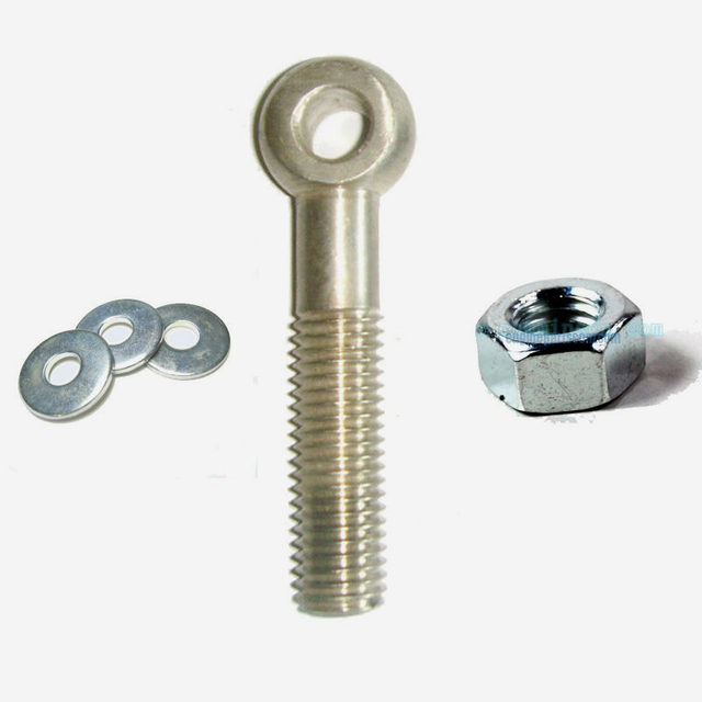 Scaffolding eye bolt with nut washer